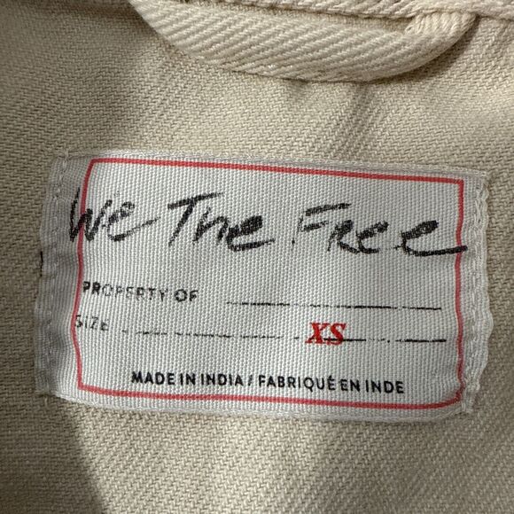 Free People We The Free Denim Jacket Women Extra Small Madison City Oversize Y2K - Picture 9 of 15